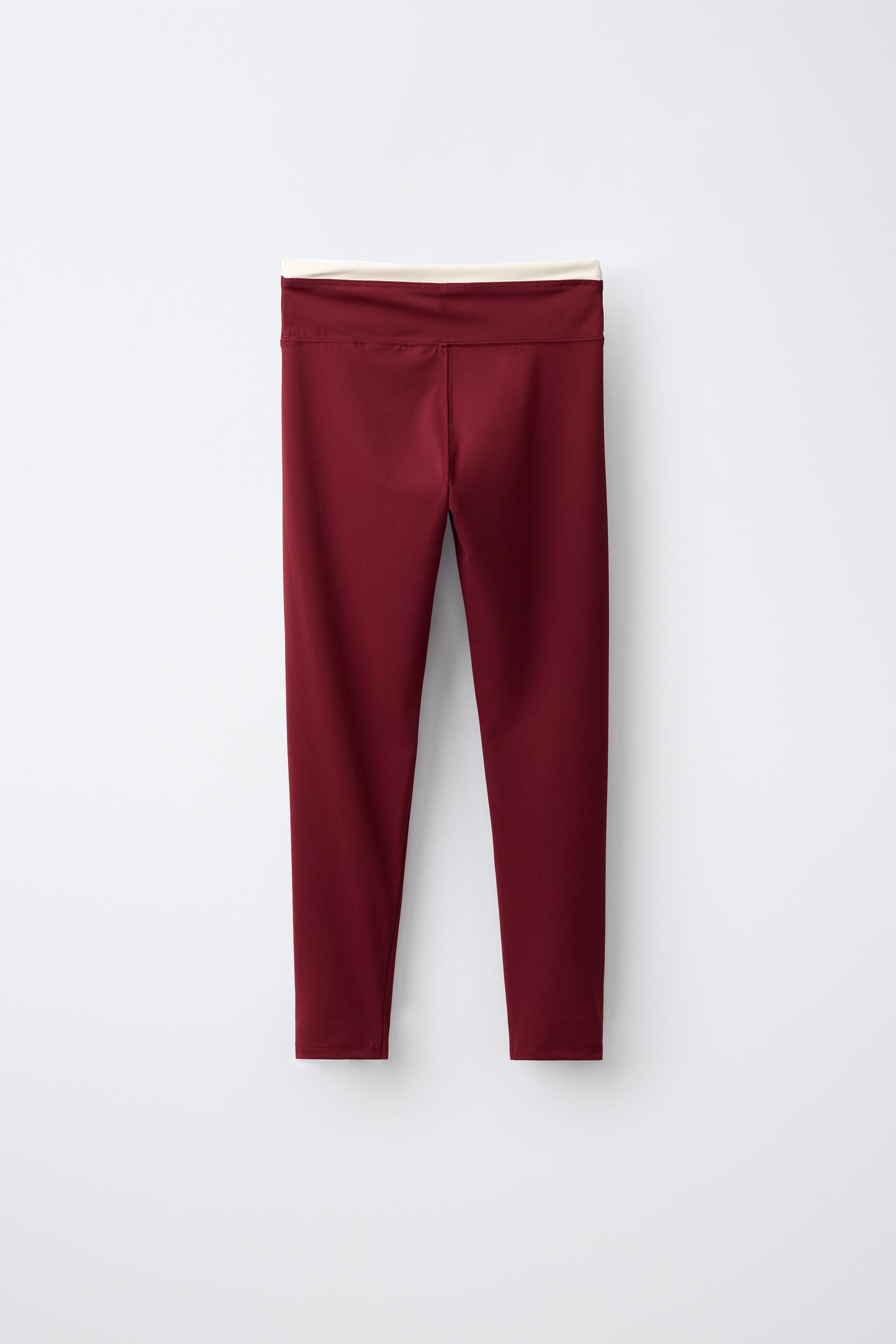 SPORTY CONTRAST PIPING LEGGINGS